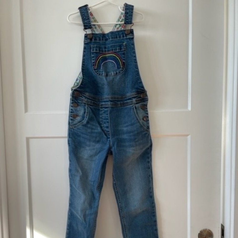 Boden Girl's Denim Overalls Size 8-9Y
